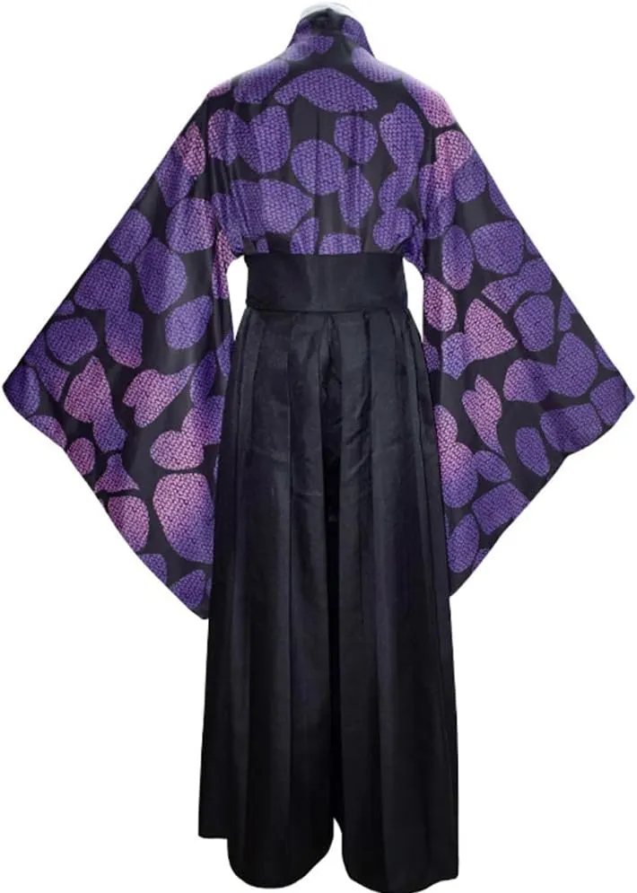 Kokushibou Costume,Kokushibou Cosplay Costume Outfit Kimono Kokushibou Uniform Cloak Purple Robe Halloween