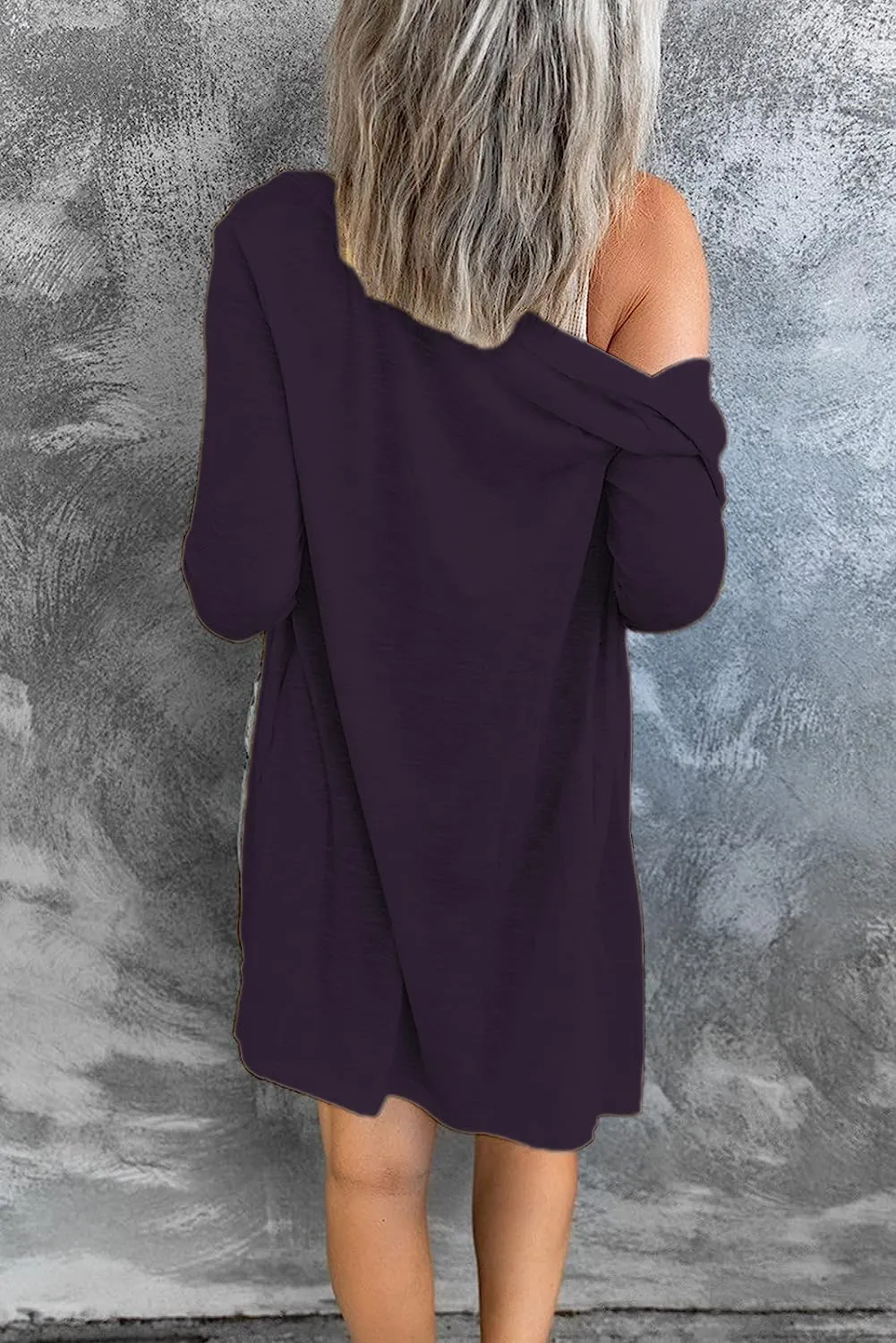 Ladlop Womens Lightweight Open Front Cardigan Casual Long Sleeve Button Down Loose Fall Cardigans