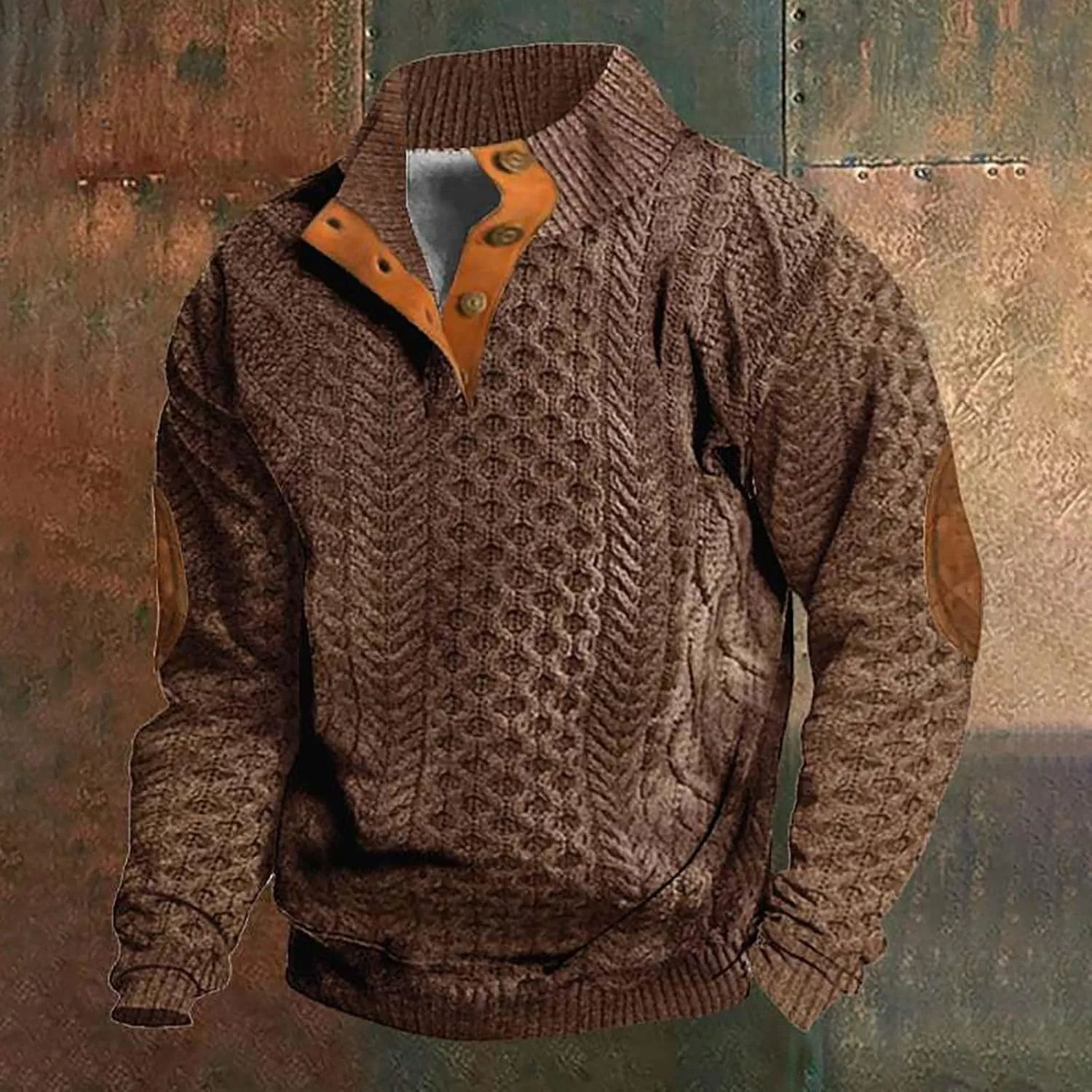 LCMTWX Long Sleeve Sweatshirts Collar Button Sweatshirt 1/4 Top Button Long Sleeve Jacket Outdoor Fashion Sweater Henry