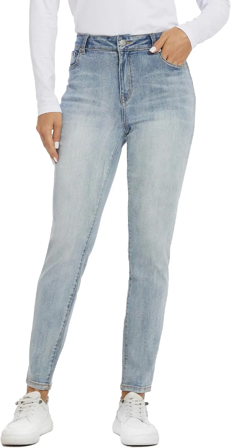 LICTZNEE Jeans for Women High Waist, Skinny Stretchy Jeans Slim Fit Leg Pants with Pockets Tummy Control Butt Lift