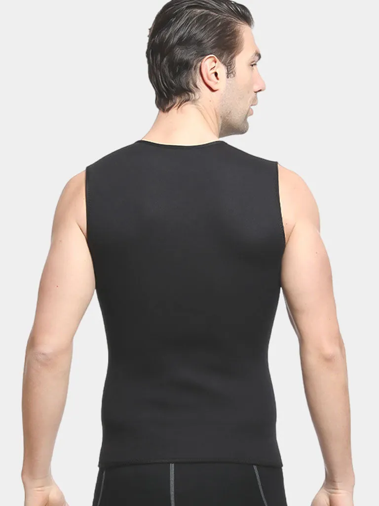 LIFURIOUS Men's Sleeveless Front Zip Wetsuit Vest, Black