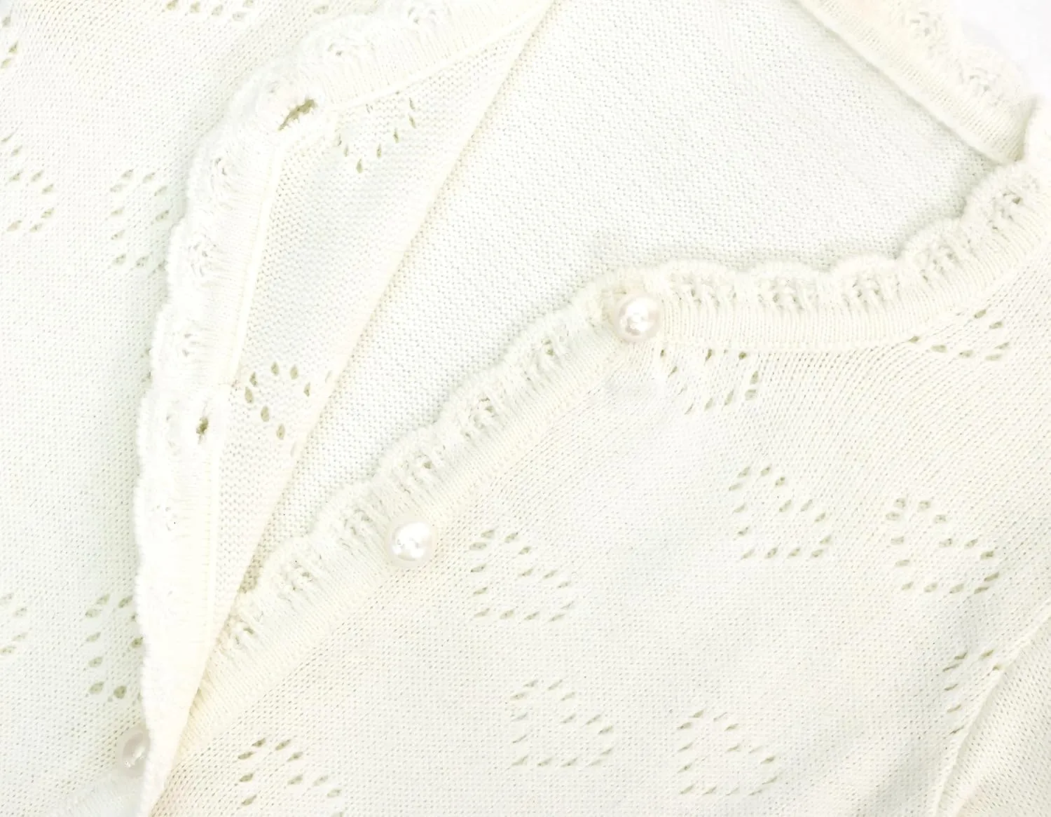 Lilax Baby Girls' Little Hearts Knit Cardigan Sweater