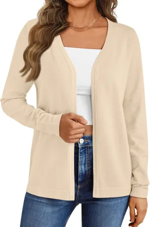 LILLUSORY Women's Cardigan Sweaters Lightweight Fall Clothes Fashion Long Sleeve Open Front 2025 Jackets