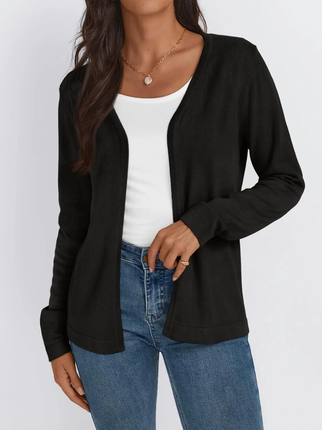 LILLUSORY Women's Cardigan Sweaters Lightweight Fall Clothes Fashion Long Sleeve Open Front 2025 Jackets