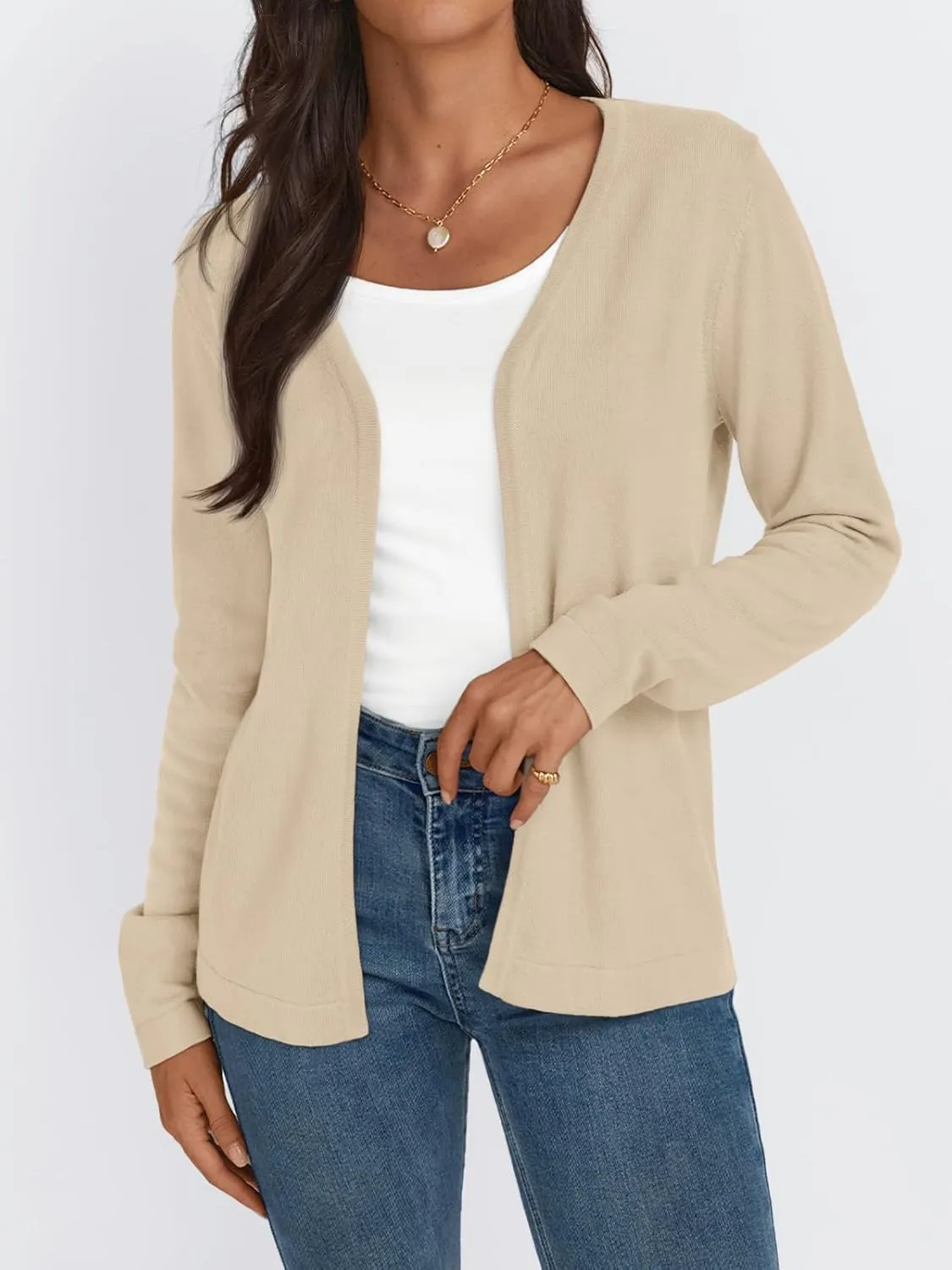 LILLUSORY Women's Cardigan Sweaters Lightweight Fall Clothes Fashion Long Sleeve Open Front 2025 Jackets