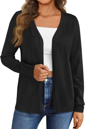 LILLUSORY Women's Cardigan Sweaters Lightweight Fall Clothes Fashion Long Sleeve Open Front 2025 Jackets