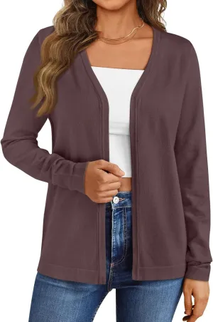 LILLUSORY Women's Cardigan Sweaters Lightweight Fall Clothes Fashion Long Sleeve Open Front 2025 Jackets