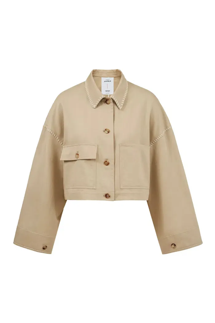Louise Handcrafted Jacket in Cotton Blend