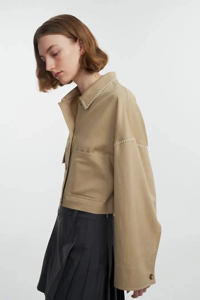 Louise Handcrafted Jacket in Cotton Blend