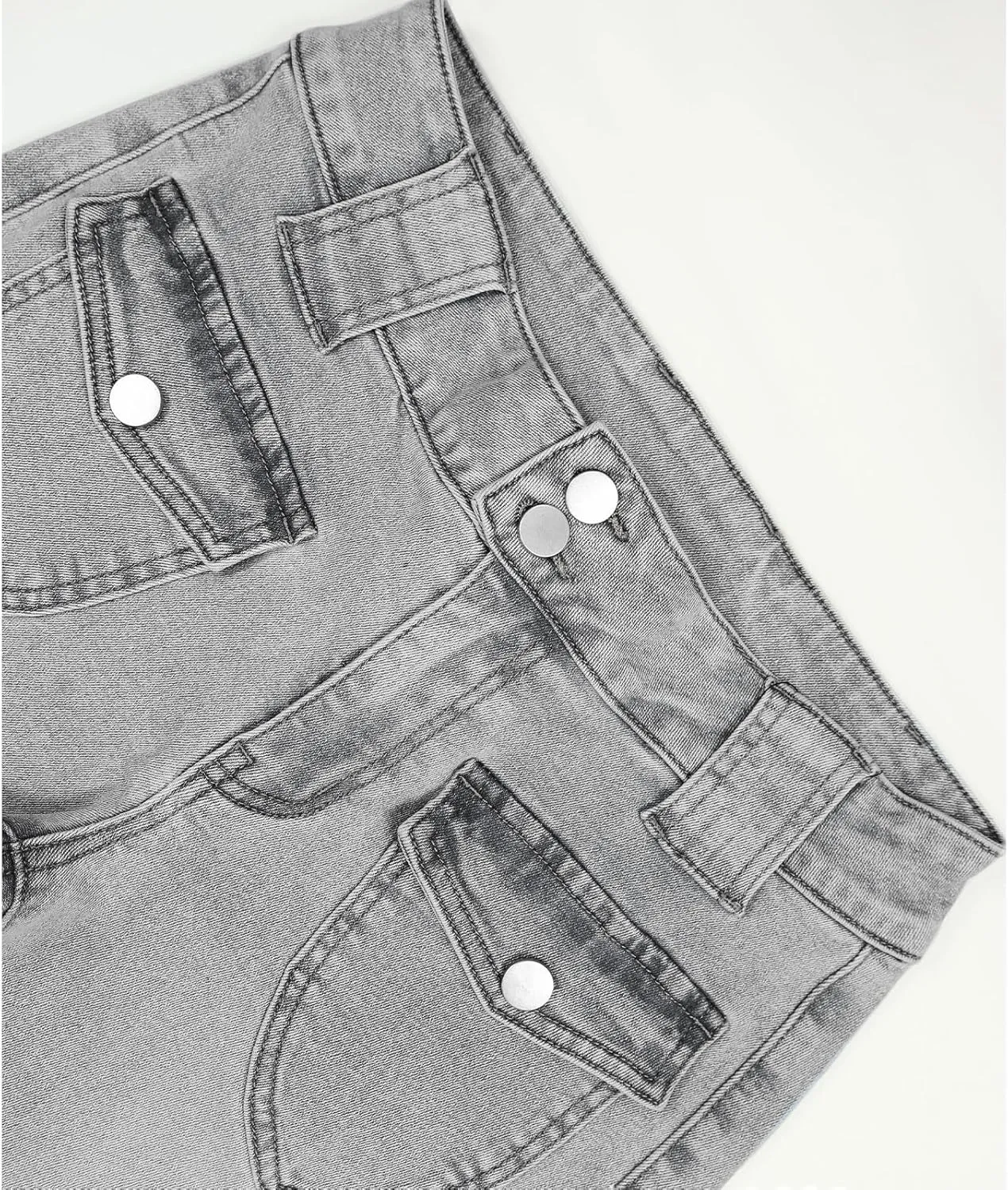Low Rise Flare Jeans for Women Baggy Y2K Stretchy Bell Bottom Denim Pants 90s Vintage Washed Jeans with Pockets