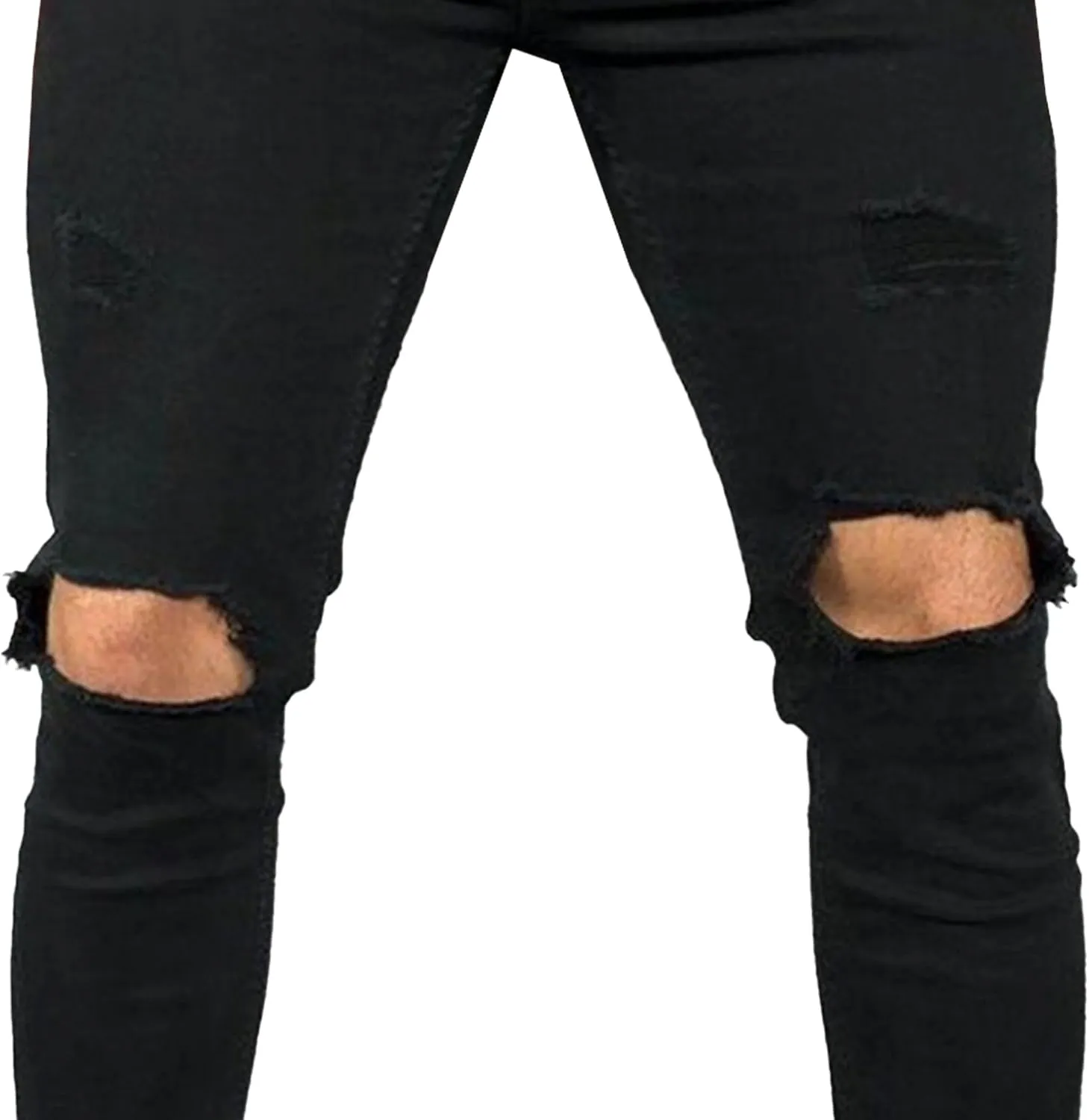 Maiyifu-GJ Men's Ripped Skinny Jeans Stretch Slim Fit Jeans Distressed Destroyed Straight Leg Denim Pants for Men