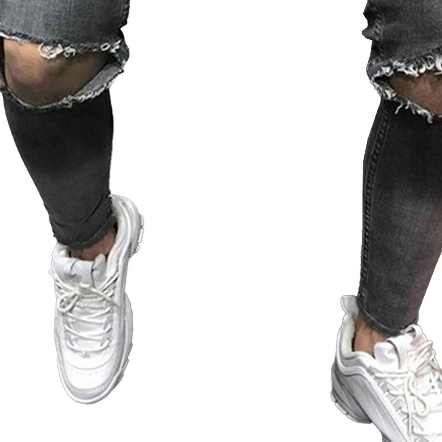 Maiyifu-GJ Slim Fit Jeans for Men Stretch Skinny Ripped Jeans Distressed Destroyed Straight Leg Denim Pants