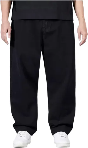 Men's Baggy Cargo Denim Pants Streetwear Y2K Skateboard Jeans Casual Harajuku Straight Leg Loose Fit Jeans Trousers