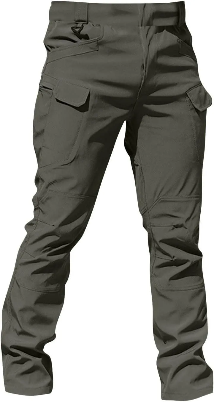 Mens Cargo Pants Casual Multi Pockets Pants Big and Tall Stretch Hunting Pants Casual Relaxed Fit Match Trousers