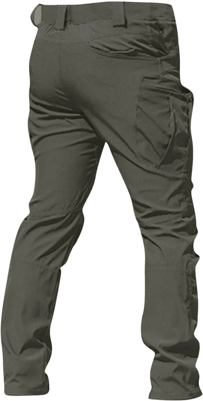 Mens Cargo Pants Casual Multi Pockets Pants Big and Tall Stretch Hunting Pants Casual Relaxed Fit Match Trousers