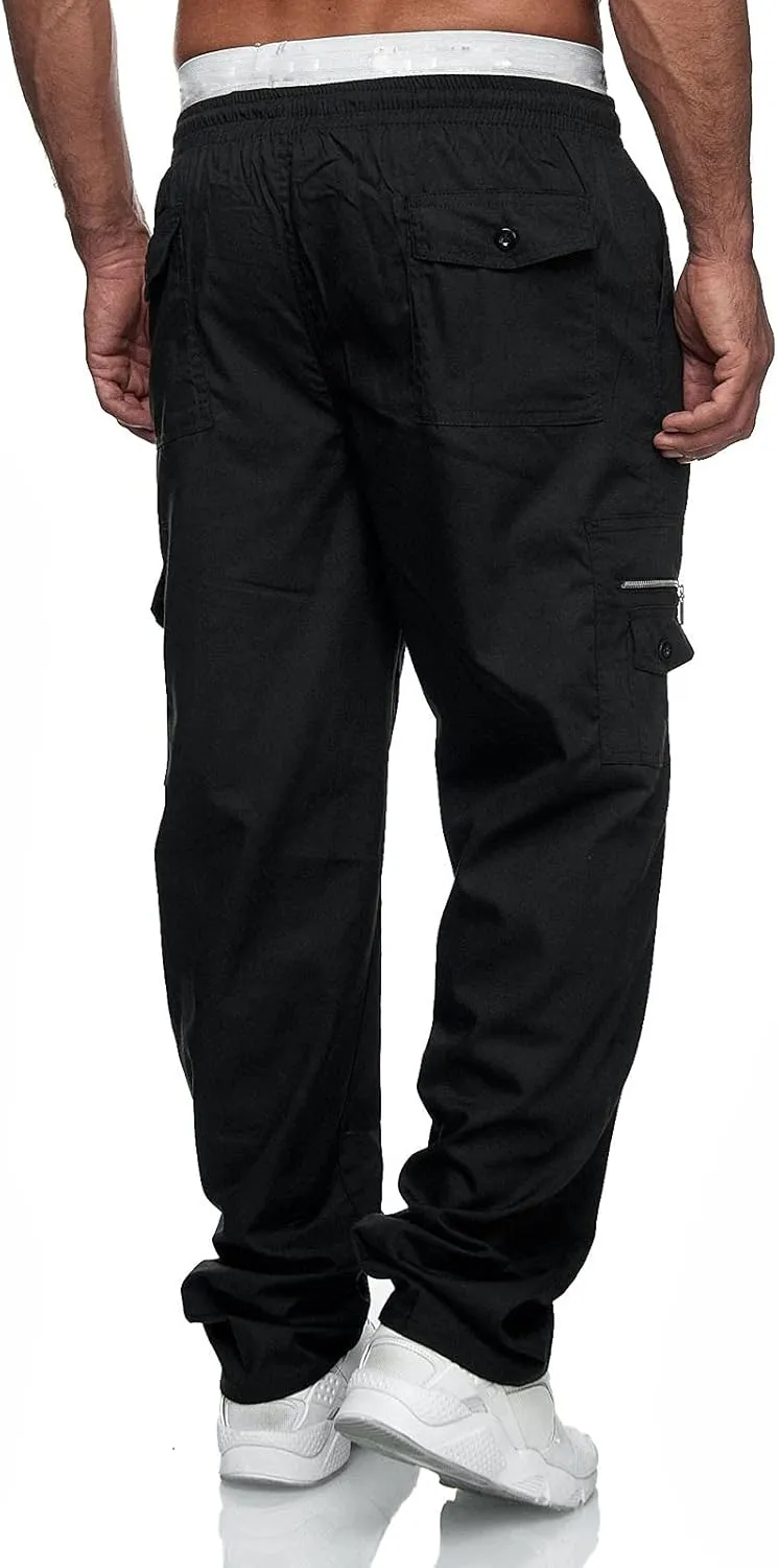 Men's Cargo Pants Military Tactical Hiking Jogger Athletic Work Big and Tall Outdoor Trousers Sweatpants with Pockets