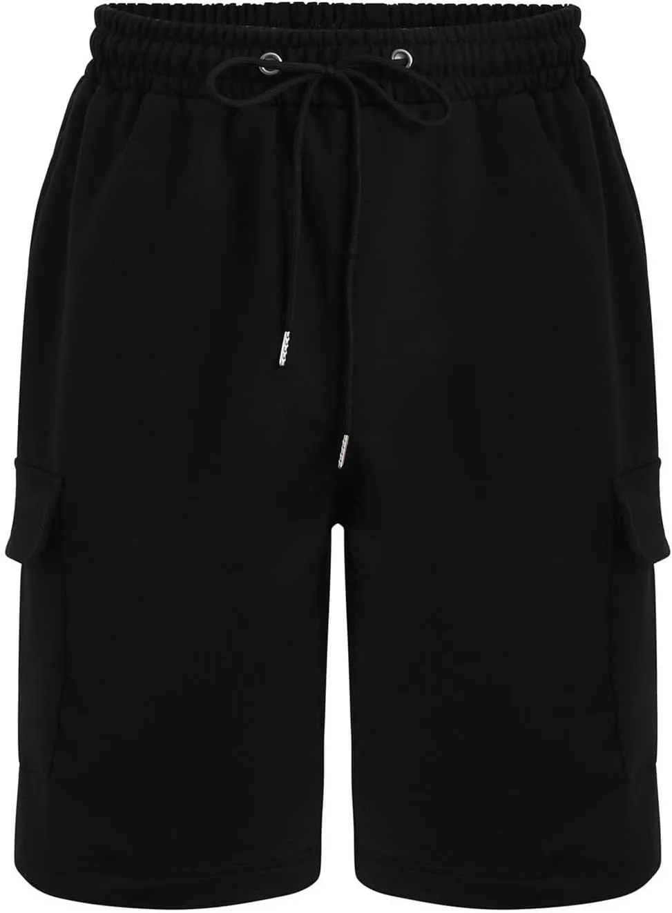 Mens Casual Shorts Knee Length Elastic Drawstring Straight Loose Sports Pants Outdoor Hiking Fishing Combat Tactical Bermuda