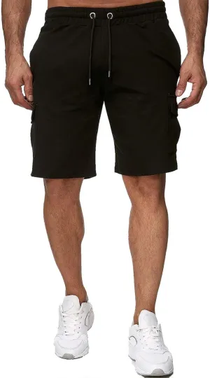Mens Casual Shorts Knee Length Elastic Drawstring Straight Loose Sports Pants Outdoor Hiking Fishing Combat Tactical Bermuda