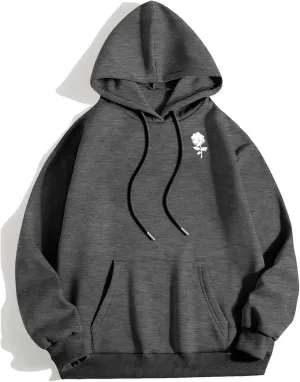 Men's Fashion Loose Sweatshirt Graphic Hoodies for Men Pullover Sweatshirt 2024 Long Sleeve Drawstring Casual Hooded