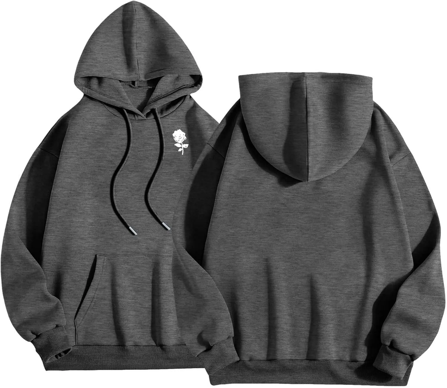Men's Fashion Loose Sweatshirt Graphic Hoodies for Men Pullover Sweatshirt 2024 Long Sleeve Drawstring Casual Hooded