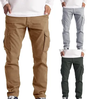 Mens Hiking Outdoor Recreation Pants Slim Fit Casual Fashion Tracksuit Jogging Bottoms Pockets Mens Loose Fit Jogging