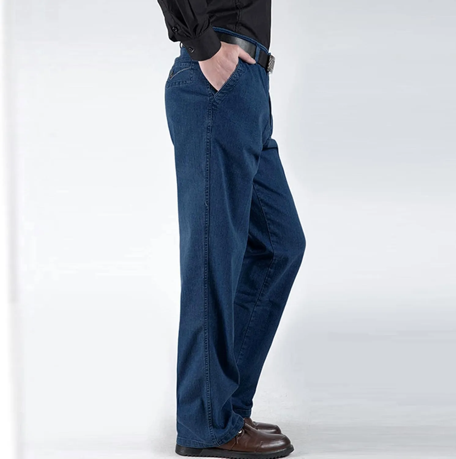 Men's Slim Fit Stretch Jeans Skinny Jeans for Men Distressed Straight Leg Fashion Comfort Flex Waist Pants Mens