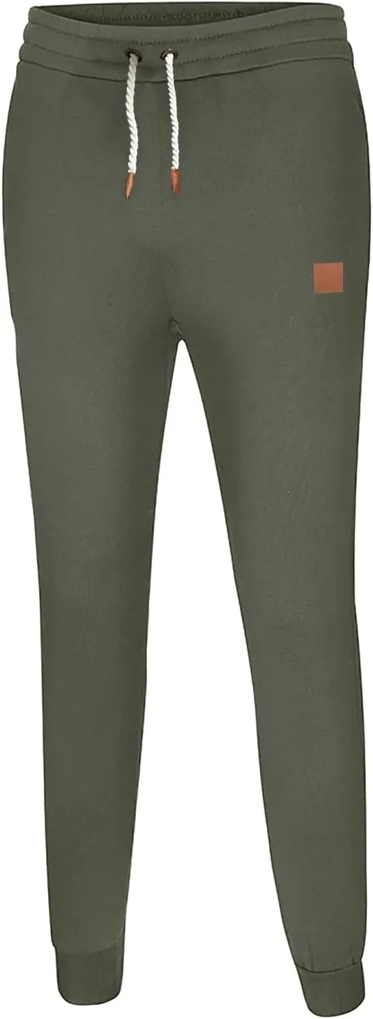 Mens Sweatpants with Pockets Athletic Cargo Pants for Men Relaxed Fit Multiple Pockets Outdoor Straight Type Trousers