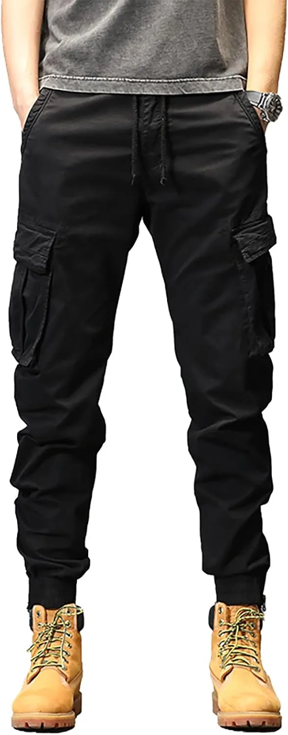 Mens Sweatpants with Pockets Big and Tall Mens Long Pants Joggers for Men Cargo Athletic Casual Cargo Pants Military