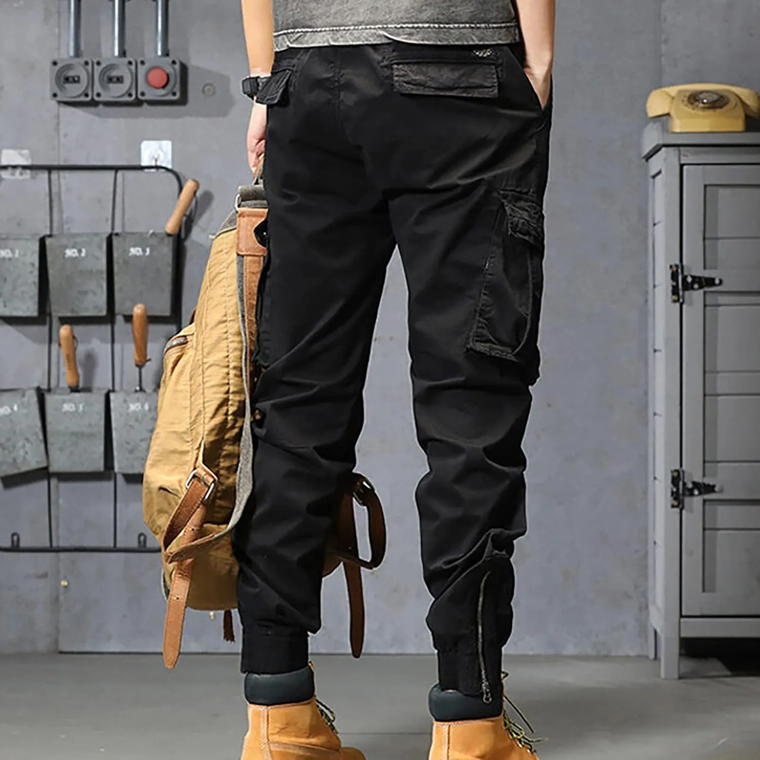 Mens Sweatpants with Pockets Big and Tall Mens Long Pants Joggers for Men Cargo Athletic Casual Cargo Pants Military