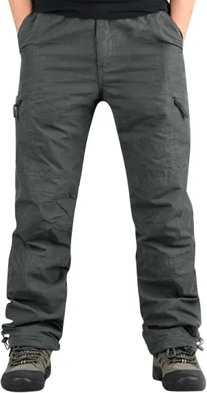 Mens Workout Cargo Sweatpants Casual Cargo Pants Loose Fit Jogger Sweatpants Tactical Work Pants Multi Pocket Outdoor