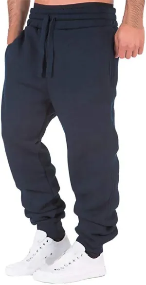 Mens Workout Cargo Sweatpants Straight Elastic Waist Trousers Cargo Pants for Men Relaxed Fit Casual Slim Beach Work