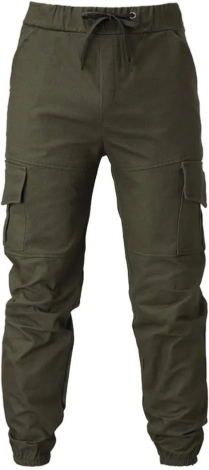 Mens Workout Cargo Sweatpants Trousers Slim Fit Stretch Pants Plaid Sweatpants Mens Fashion Joggers Sports Pants Mens