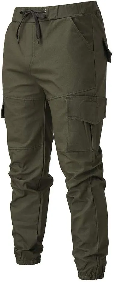 Mens Workout Cargo Sweatpants Trousers Slim Fit Stretch Pants Plaid Sweatpants Mens Fashion Joggers Sports Pants Mens