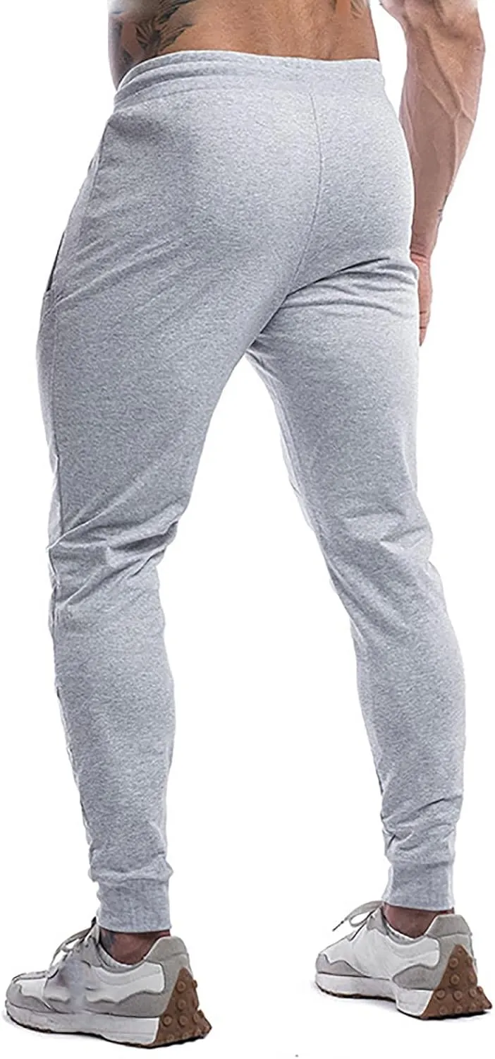 Mens Workout Cargo Sweatpants Wild Cargo Pant Fall Winter Elastic Drawstring Pant Slim fit Basic Trouser with Pocket