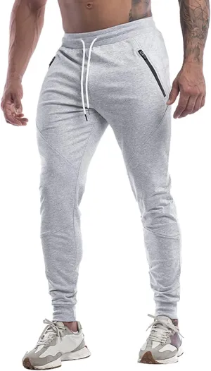 Mens Workout Cargo Sweatpants Wild Cargo Pant Fall Winter Elastic Drawstring Pant Slim fit Basic Trouser with Pocket