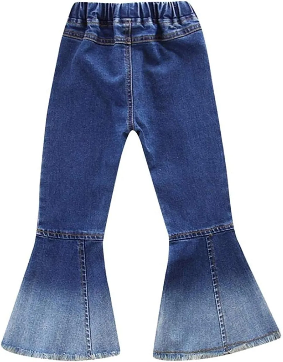 MODNTOGA Baby Girls Denim Bell Bottom Jeans Vintage Toddler Kid Flare Pants Jeans Western Little Cowgirl Outfit Hippie Pants