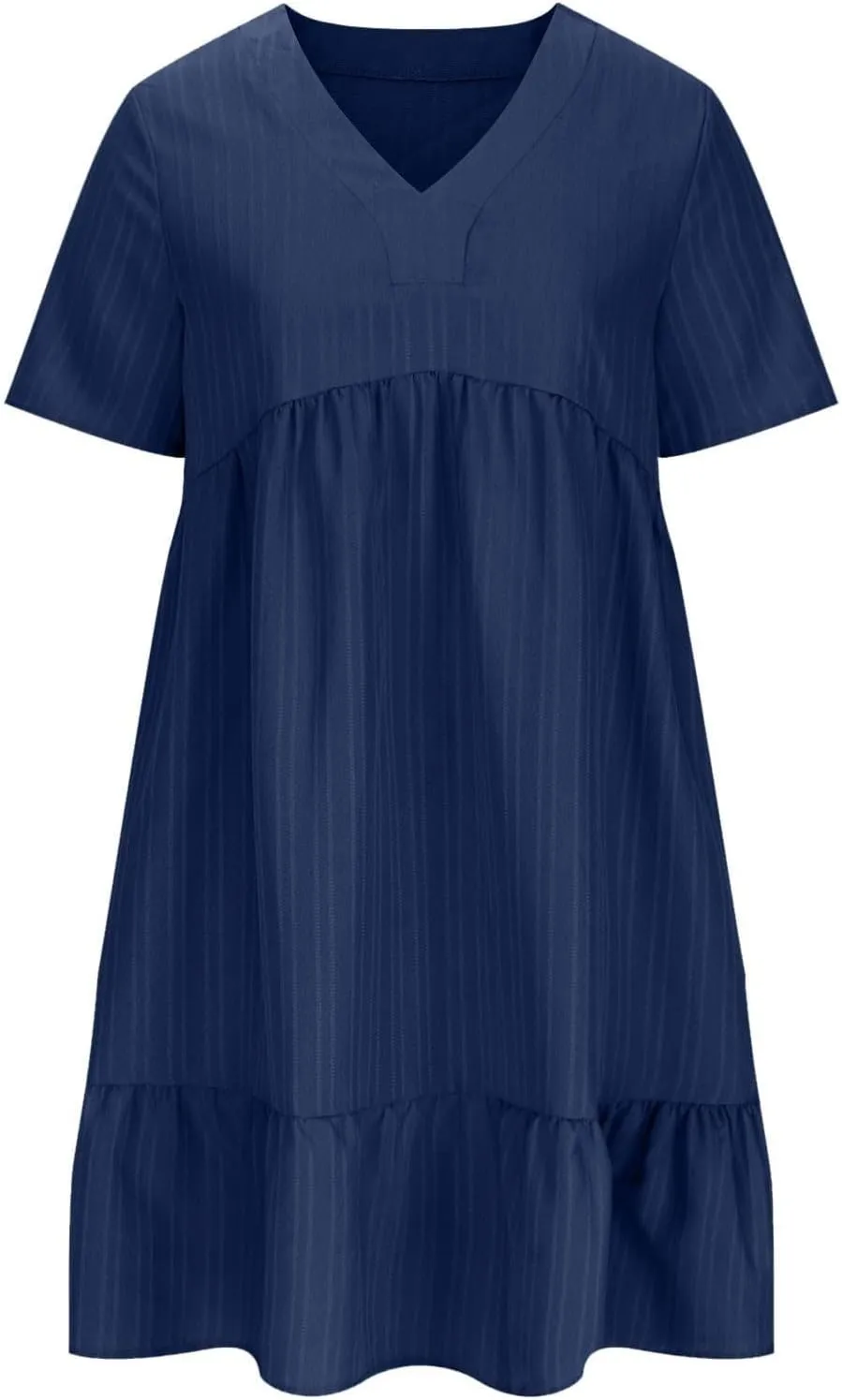 Moomoo Dresses for Women Loose Fit Short Sleeve Tunic Dress with Pockets Beach Vacation Outfit