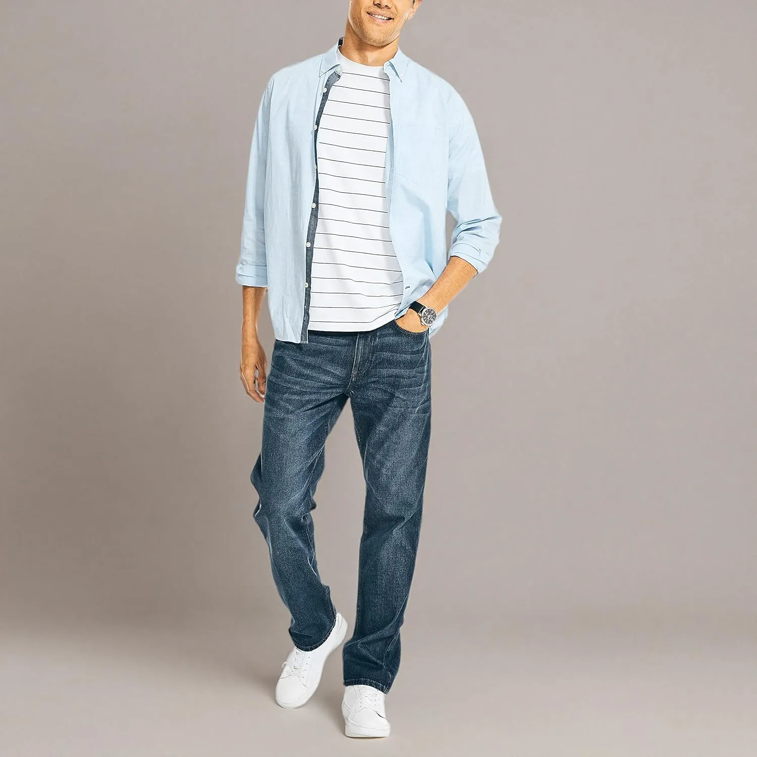 Nautica Men's Vintage Straight Denim Jeans