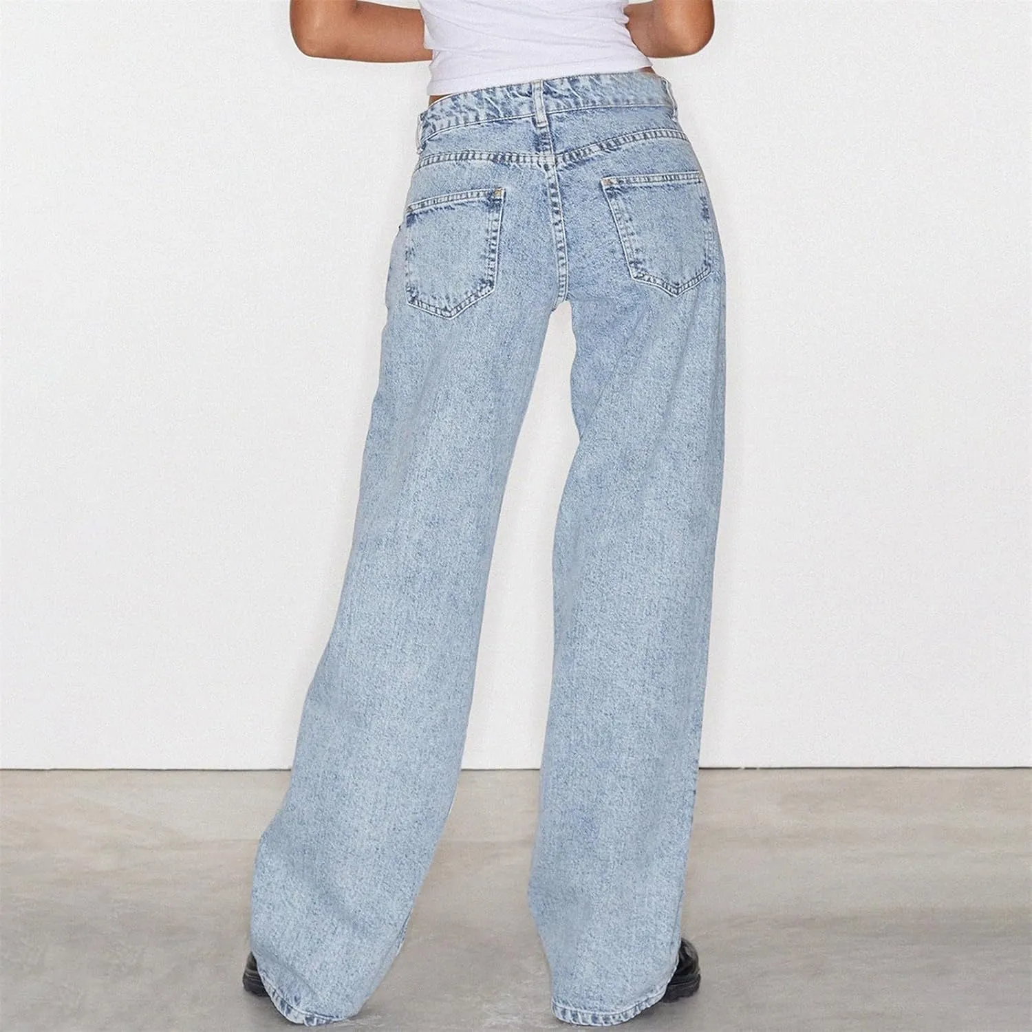 Oprah's Favorite Jeans Pants High Waisted Cropped Denim Pants Tummy Control Sailor Wide Leg Trouser Chiccurva Jeans