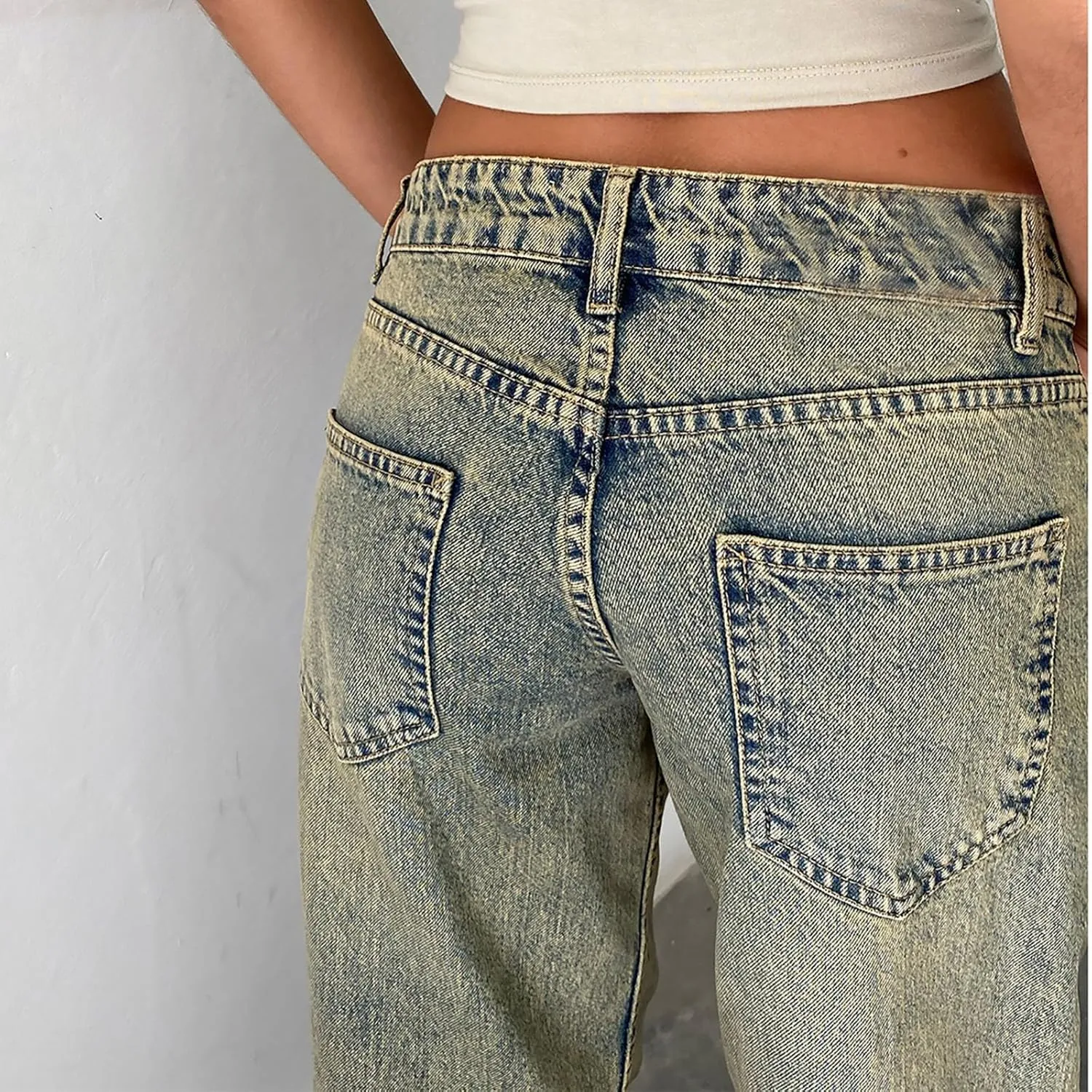 Oprah's Favorite Jeans Pants High Waisted Cropped Denim Pants Tummy Control Sailor Wide Leg Trouser Chiccurva Jeans