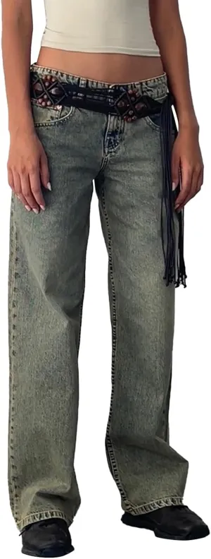 Oprah's Favorite Jeans Pants High Waisted Cropped Denim Pants Tummy Control Sailor Wide Leg Trouser Chiccurva Jeans
