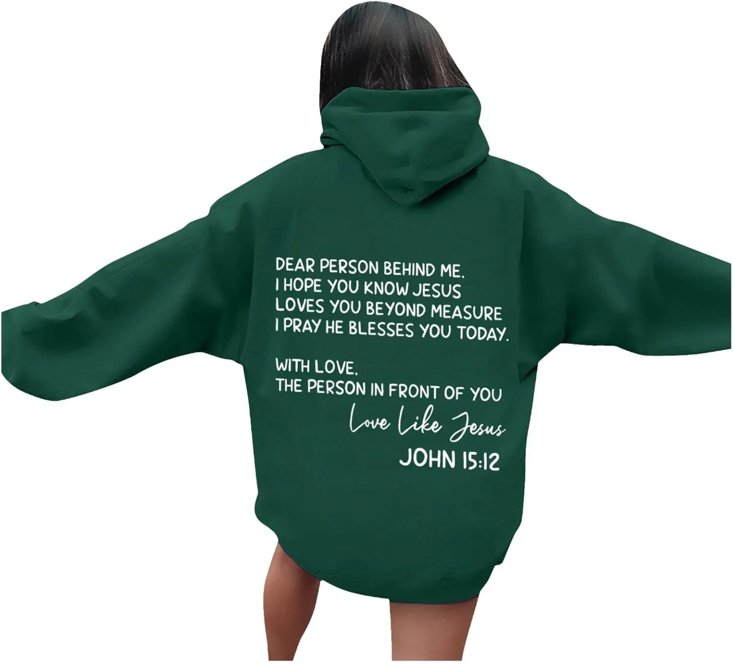 Oversized Letter Print Hoodies for Women Casual Long Sleeve Loose Fit Pullover 2025 Y2k Teen Girls Spring Clothes