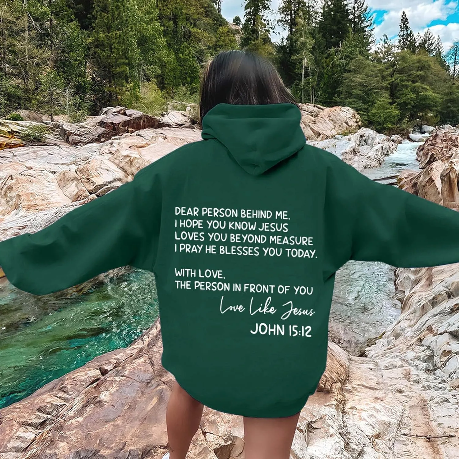 Oversized Letter Print Hoodies for Women Casual Long Sleeve Loose Fit Pullover 2025 Y2k Teen Girls Spring Clothes