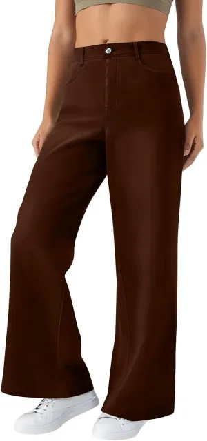 Plus Size Jeans Wide Leg Summer,Womens Cropped Jeans Stretchy Trousers Petite Baggy Cargo High Waisted Trendy