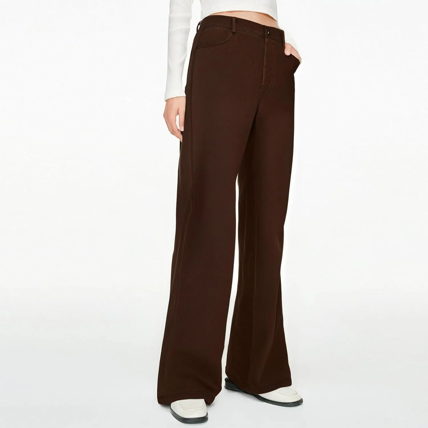 Plus Size Jeans Wide Leg Summer,Womens Cropped Jeans Stretchy Trousers Petite Baggy Cargo High Waisted Trendy