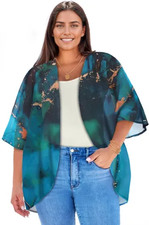 Plus Size Kimonos for Women Swimsuit Cover Ups Casual Loose Cardigan Summer Tops Swimwear