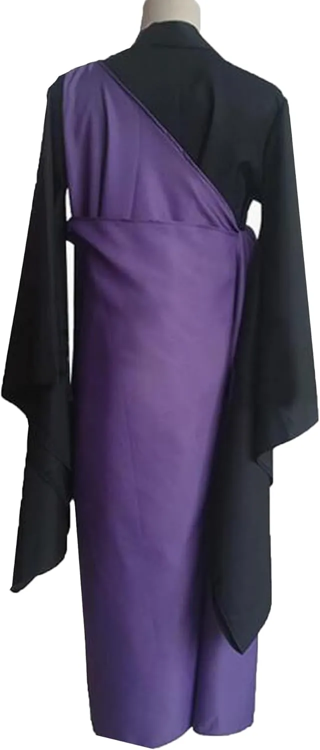 Poetic Walk Anime Mens Costume Cosplay Miroku Uniform Suit Bath Rope Cloak Taoist Kimono Halloween