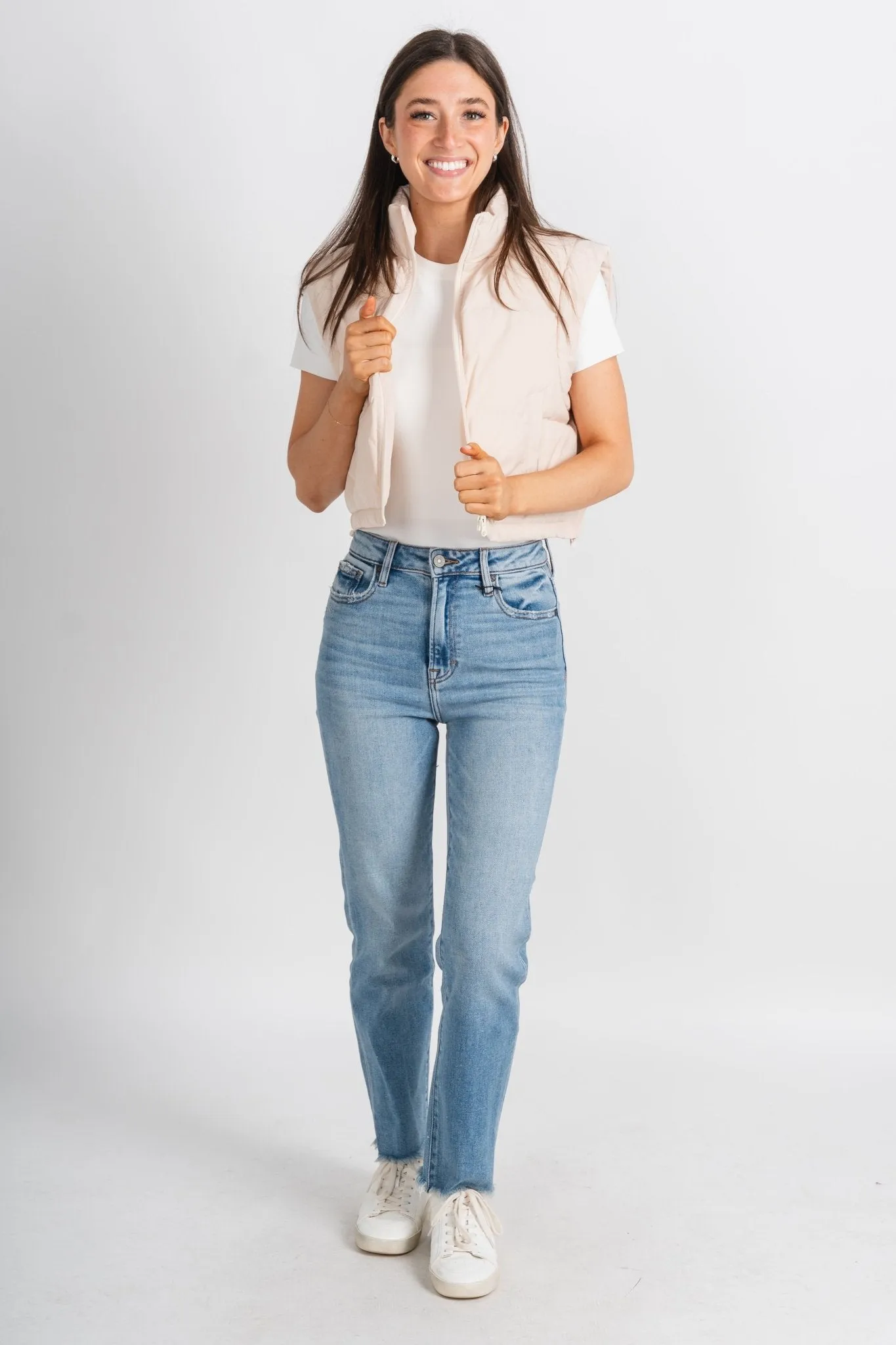 Puffer vest cream