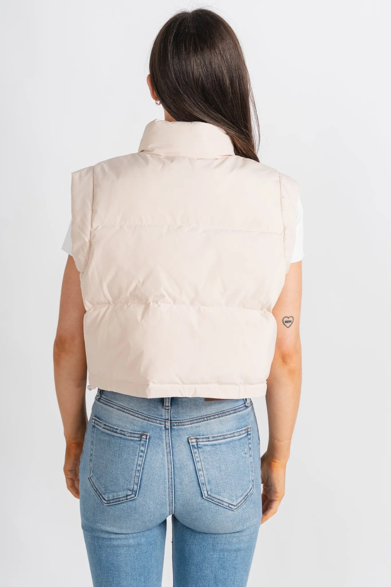 Puffer vest cream