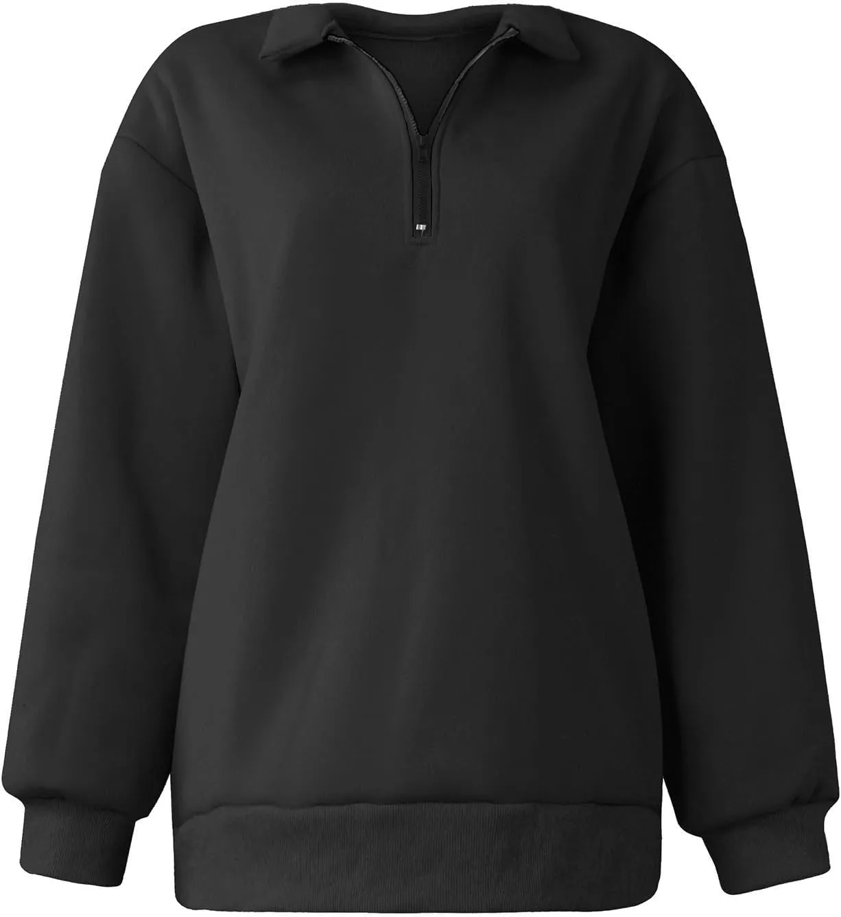 Quarter Zip Pullover Women Fleece Lightweight Oversized Sweatshirt Preppy Cute Sweatshirts Hoodies with Zipper